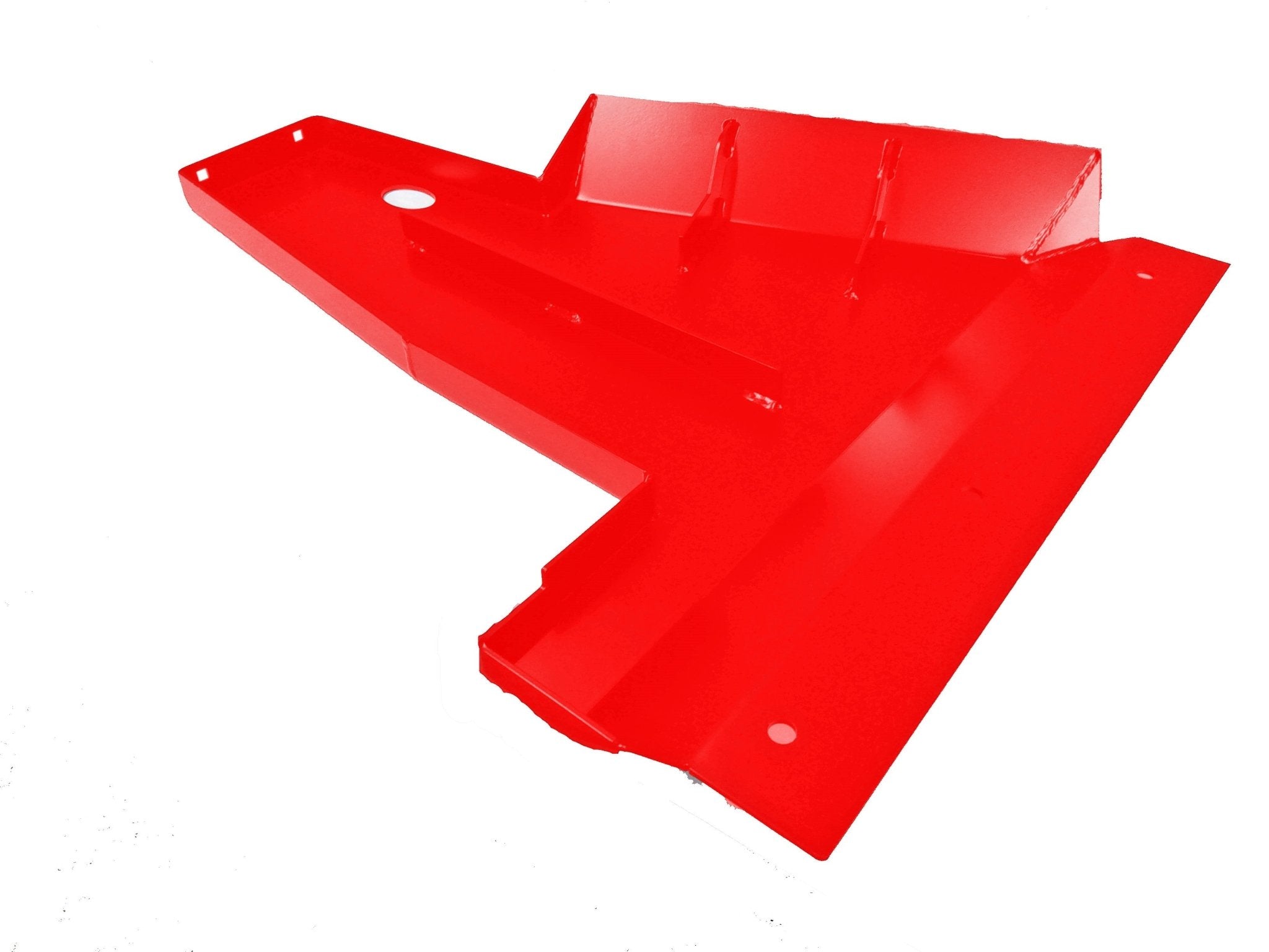 Red aluminum skid plate for Jeep Wrangler JL, oil pan and transmission protection