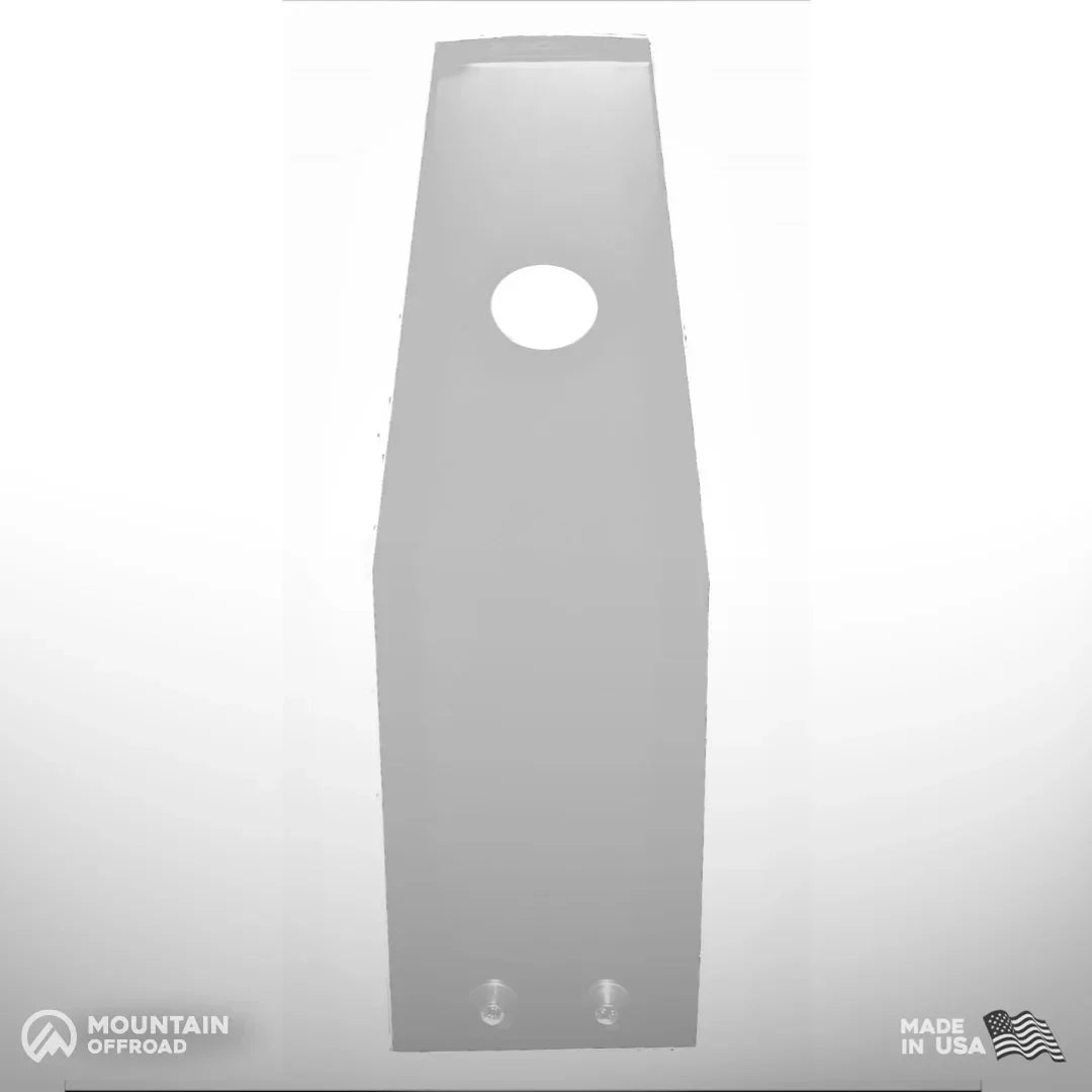 Aluminum transmission skid plate with round cutout for Jeep Wrangler JL 2.0L Turbo