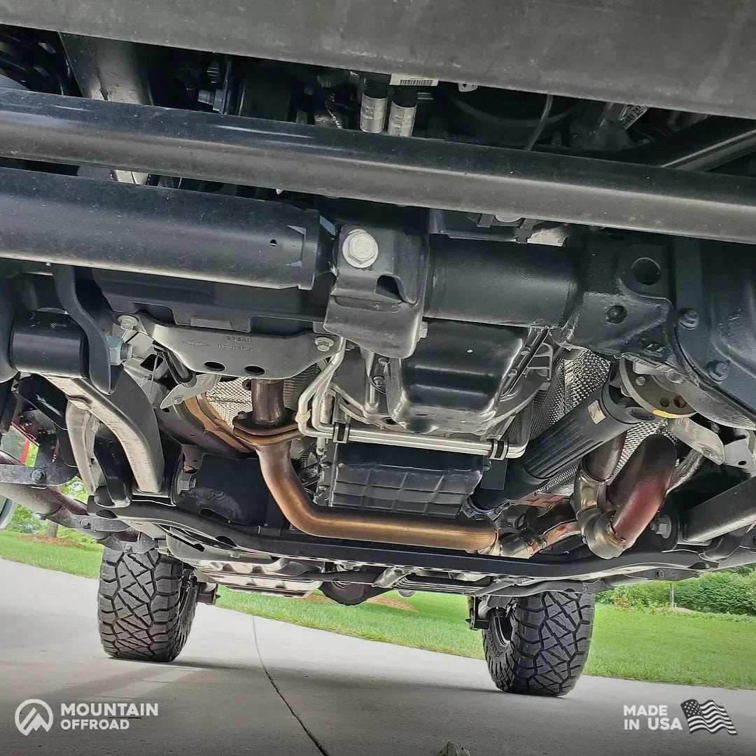 M.O.R.E. steel oil pan and transmission skid plate for Jeep Wrangler JL Unlimited 3.6L 2021+ - view 5