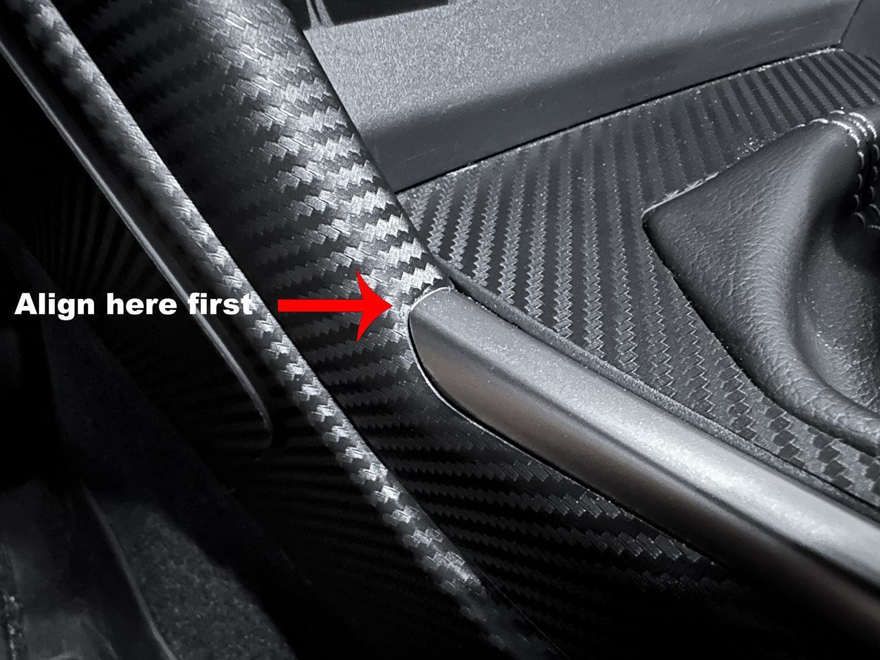Outer Shifter Trim 3D Carbon Overlay - 2022+ BRZ / GR86