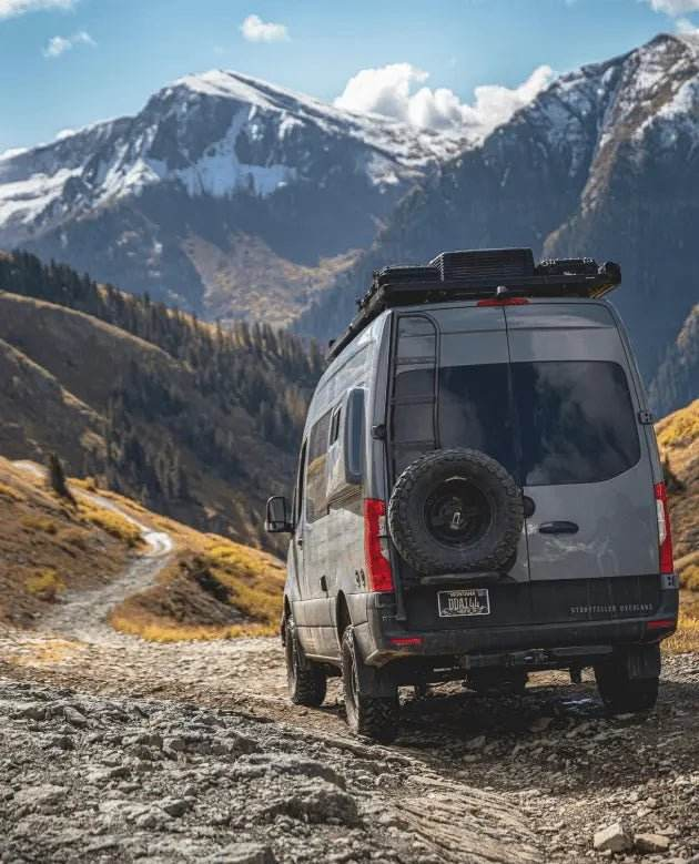 Canyon Adventure Vans Explorer ladder and tire carrier for Mercedes Sprinter 2019+