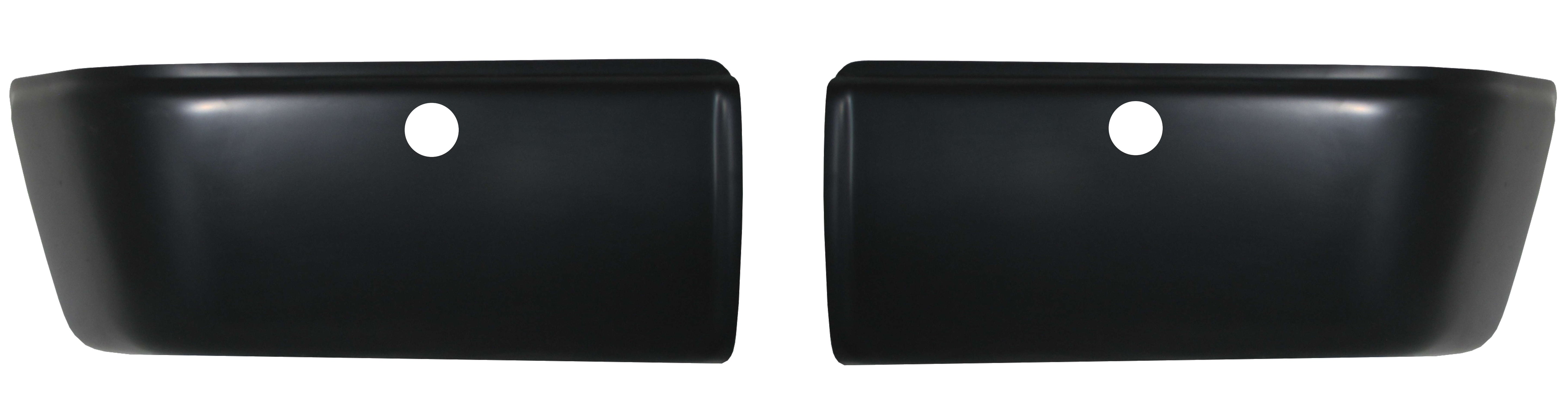 Paintable ABS rear bumper cover for 2007-2013 Chevy Silverado/GMC Sierra, with parking sensor hole cutouts, customizable.
