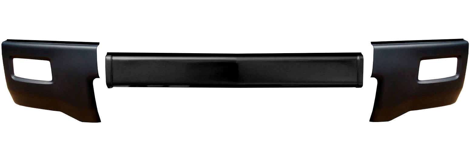 2014-2015 Chevy Silverado 1500 - Front BUMPERSHELLZ™ with fog lamp cut outs, paintable ABS chrome delete kit