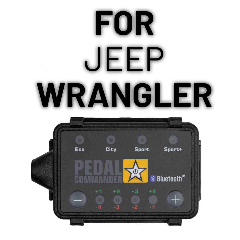 Pedal Commander throttle response controller for Jeep Wrangler with Eco, City, Sport, Sport+ modes