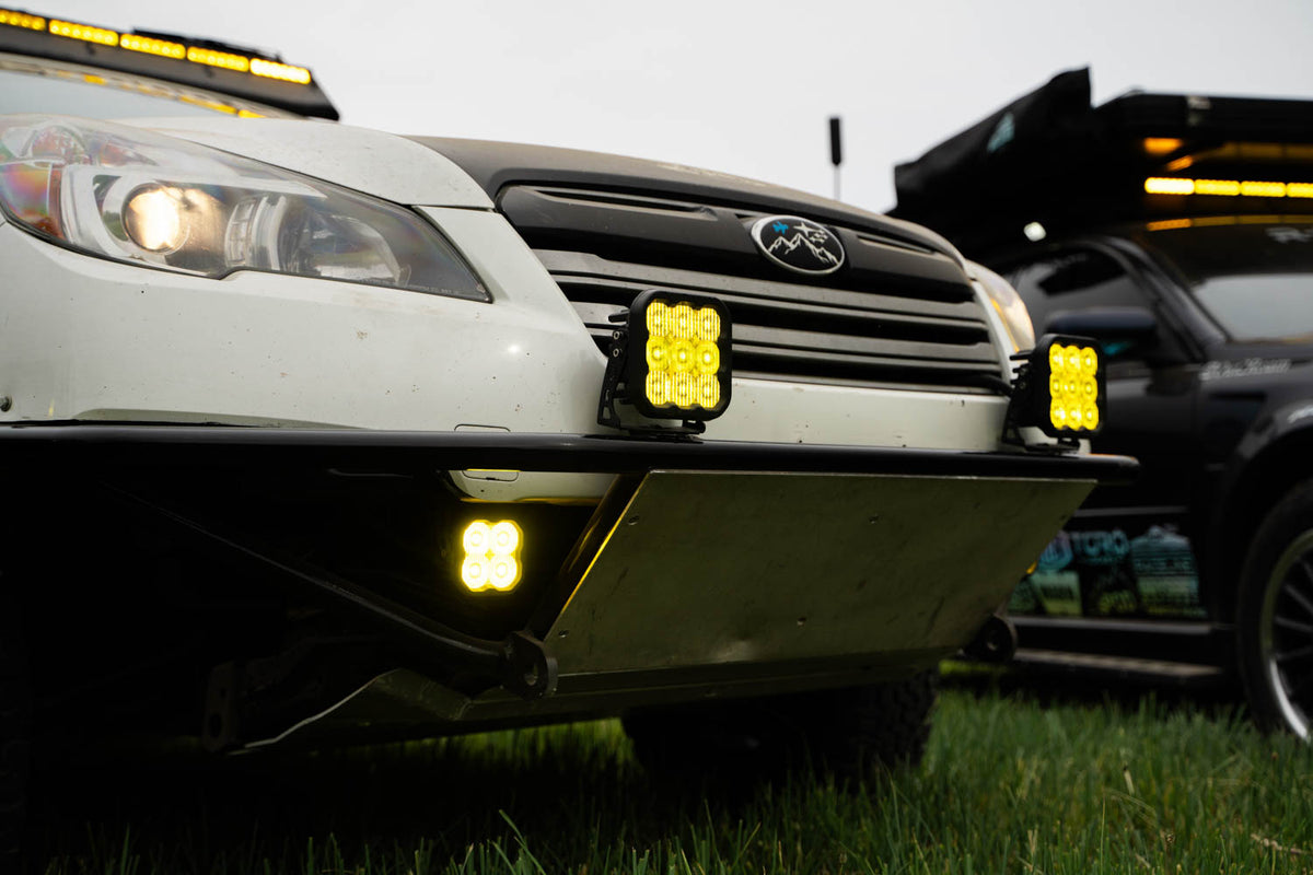 Diode Dynamics SS5 Yellow Sport LED Pod (Single) for trucks and SUVs – mounted