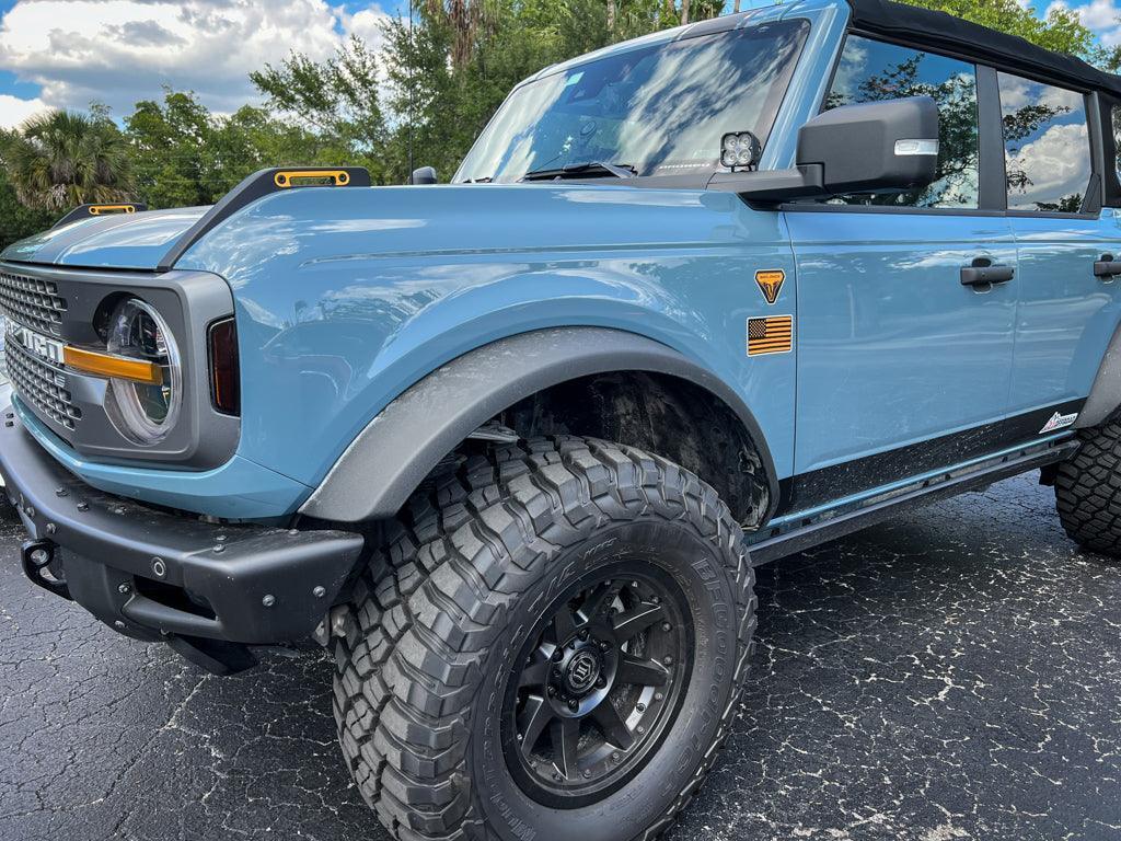 Printed Series American Flag Fender Stickers - 2021+ Bronco / Bronco Sport / Jeep / Universal