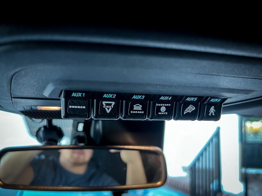 Printed Series Auxiliary Switch Labels (Upfitter) - 2021+ Bronco / F-150 Tremor / F-150 Raptor / Ranger Tremor / 2023+ Super Duty / 25+ Bronco Sport