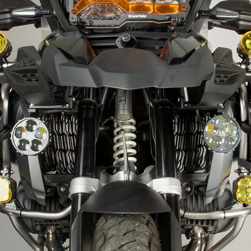 LOBOO Radiator Guard for BMW R1250GS / R1250GS Adventure– CNC Aluminum Protective Grill, Black Anodized Finish