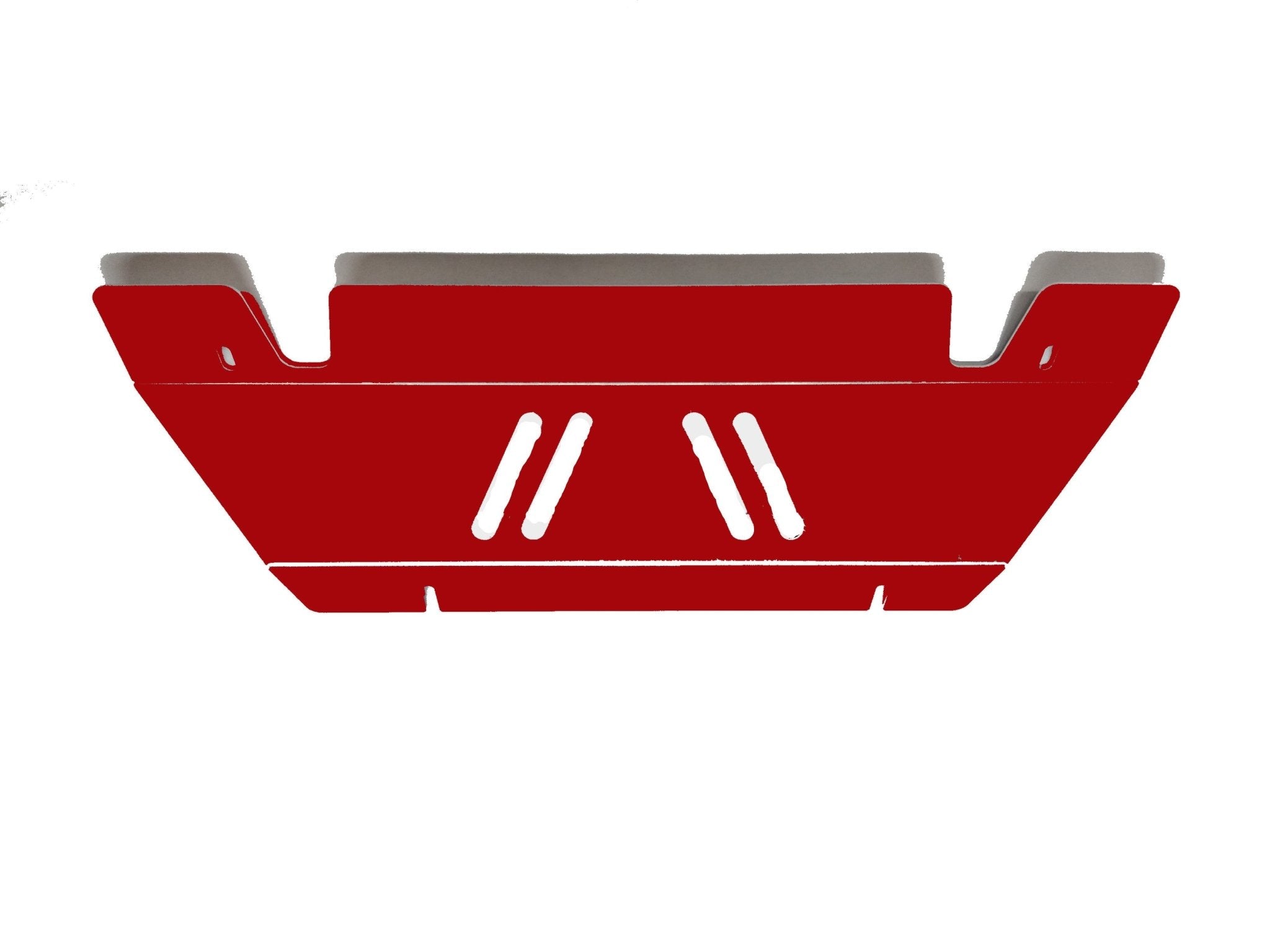 Steel radiator shield for Toyota 4Runner Gen 5, red skid plate with vent cutouts