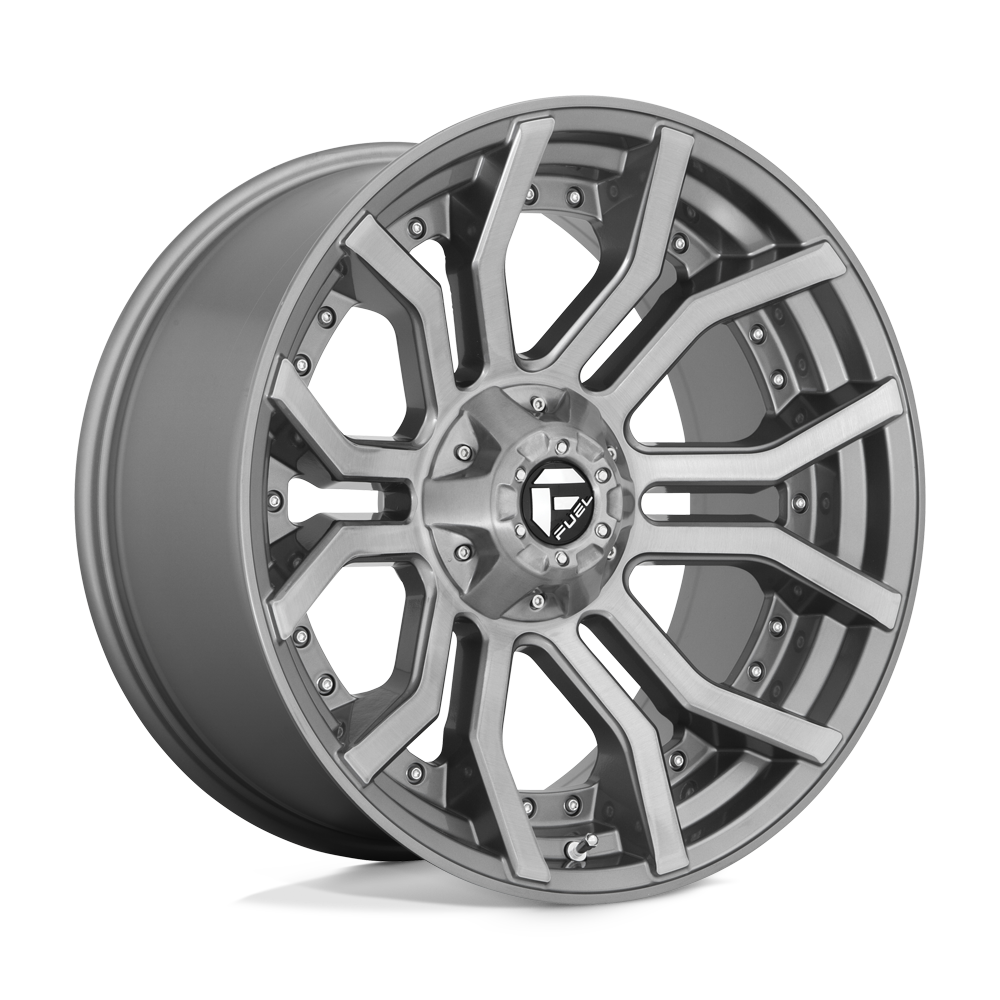 Fuel Rage D711 Brushed Gun Metal Tinted Clear wheel, universal fit