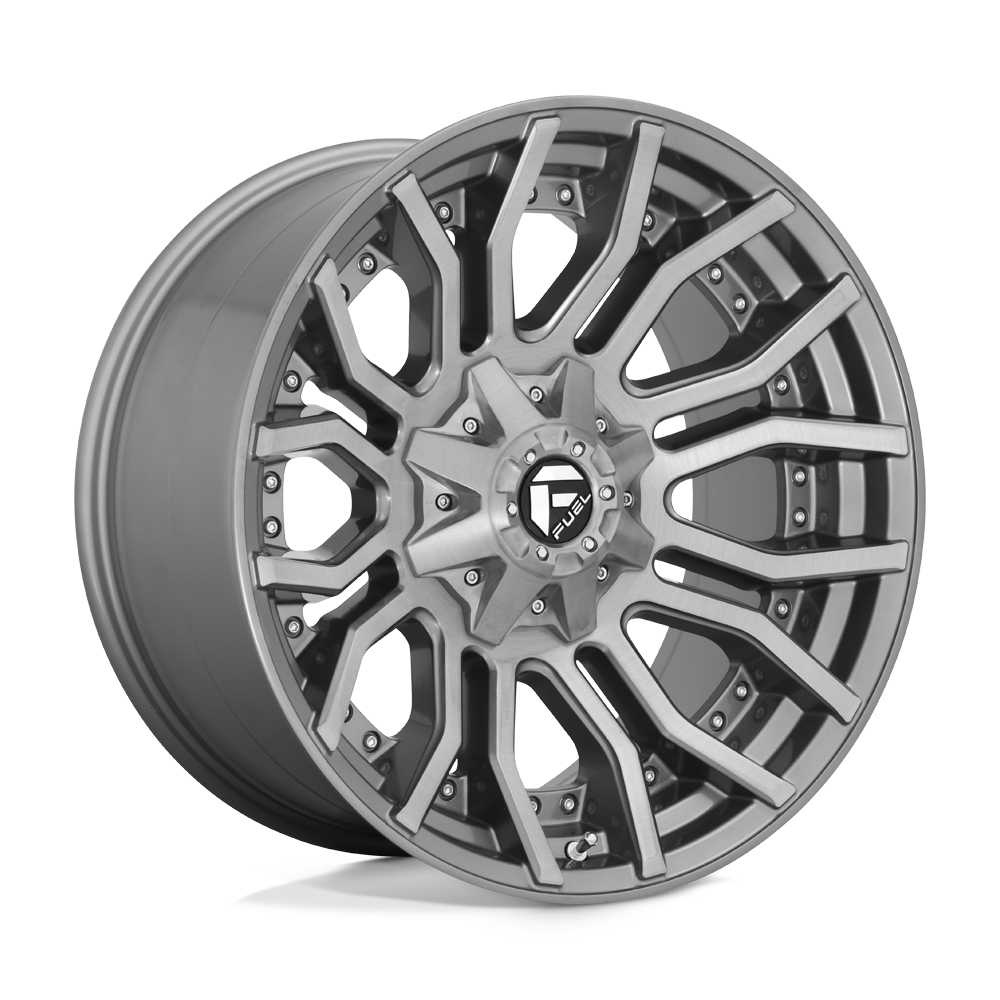 Fuel Rage D711 Brushed Gun Metal Tinted Clear wheel, universal fit