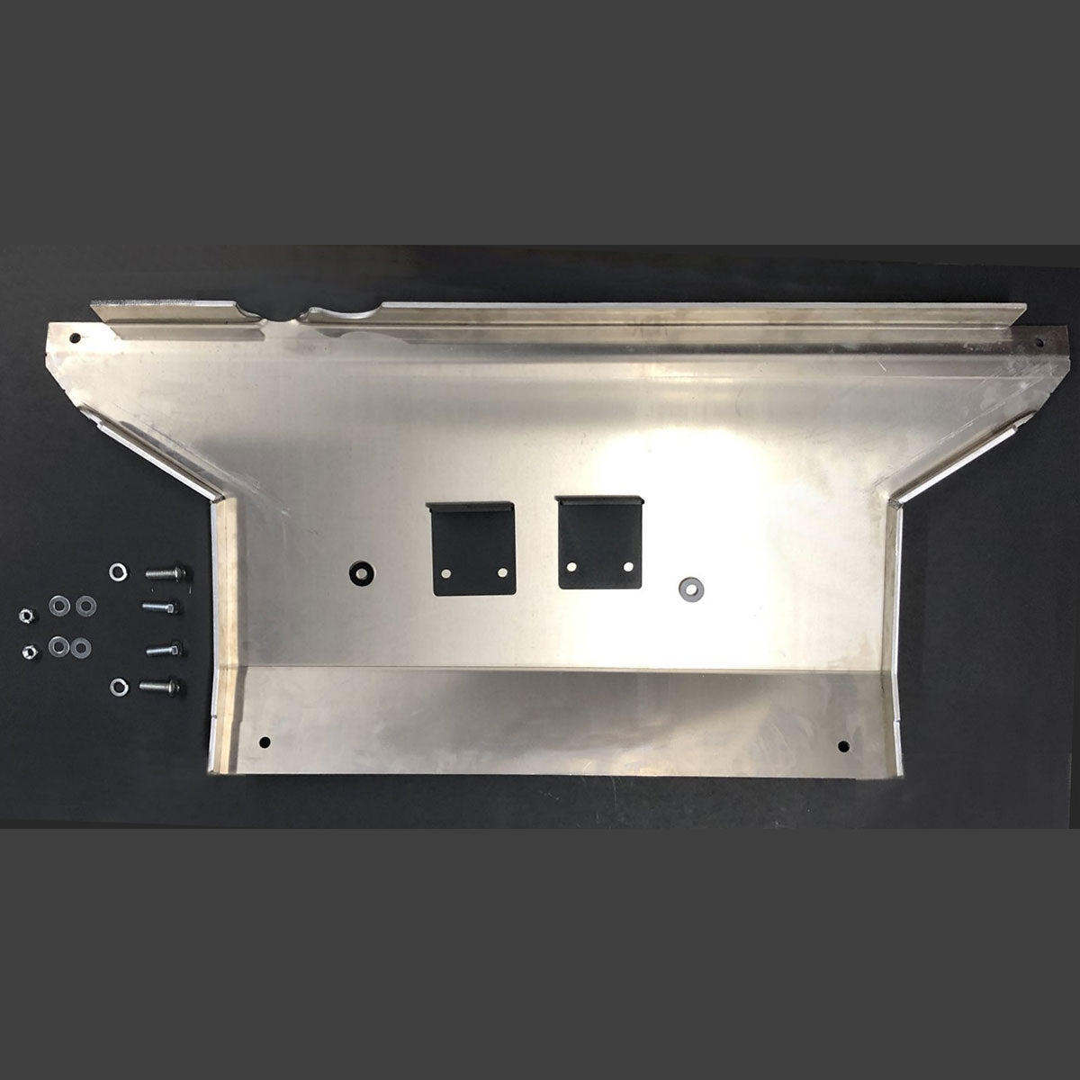 Aluminum rear transfer case skid plate for Toyota Tacoma Gen 3 with mounting hardware