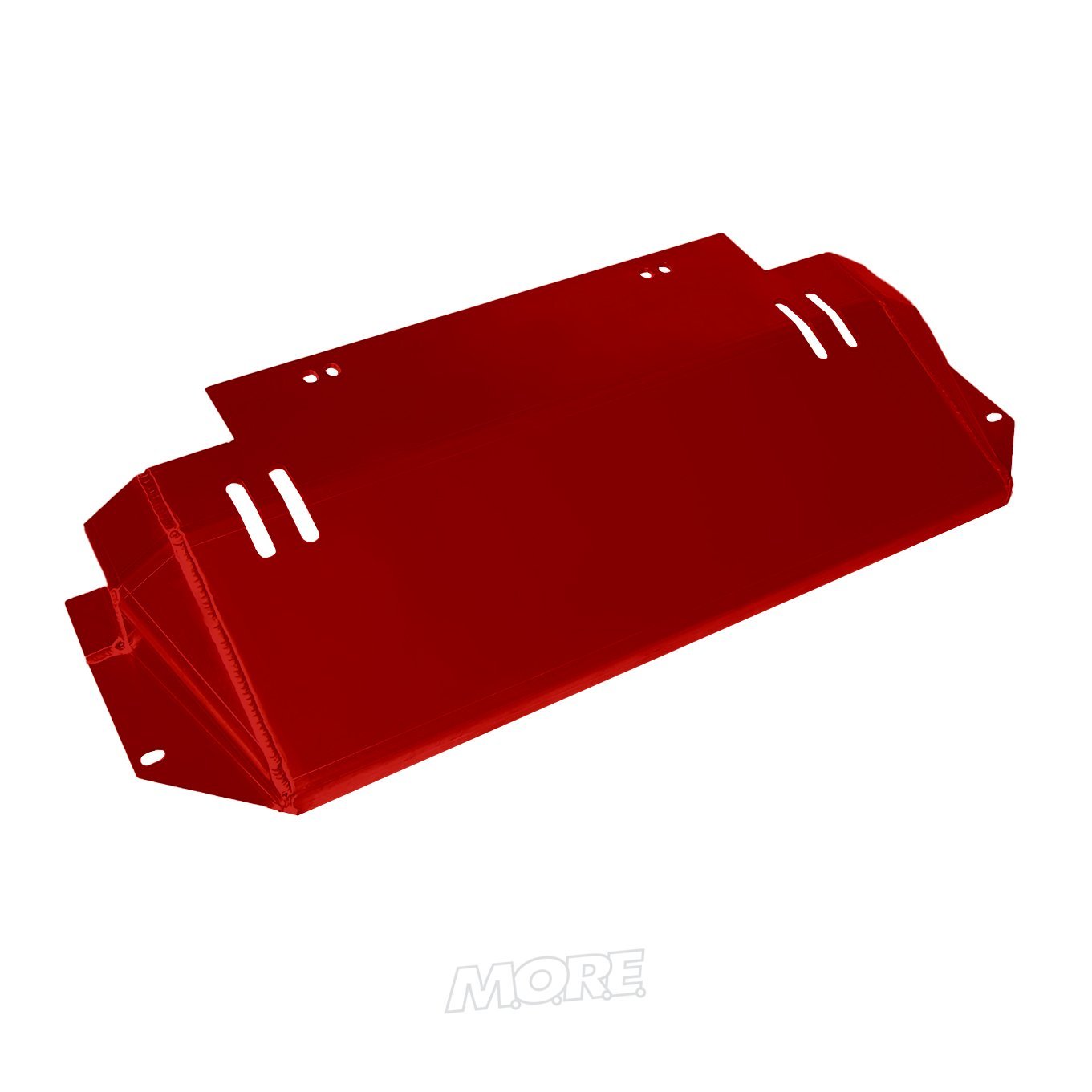 Red aluminum rear transfer case skid plate for Toyota 4Runner 2010+, off-road accessory