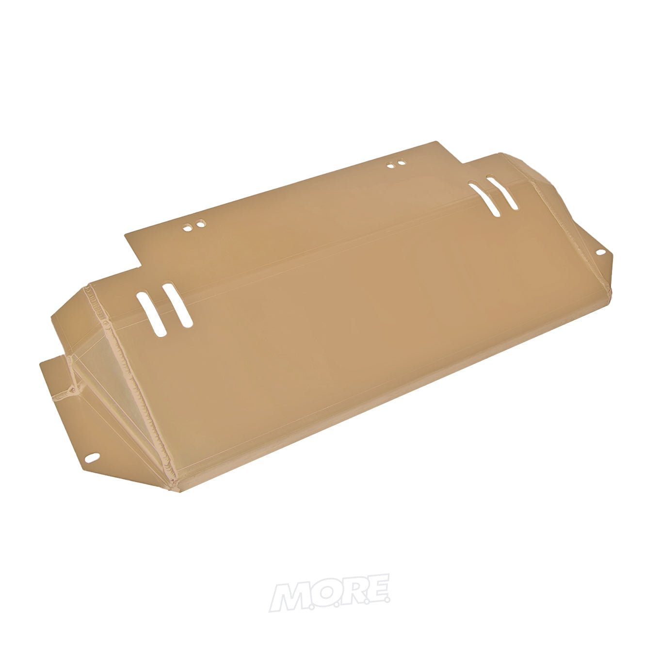 Steel rear transfer case skid plate for Toyota 4Runner Gen 5, KDSS compatible, tan finish