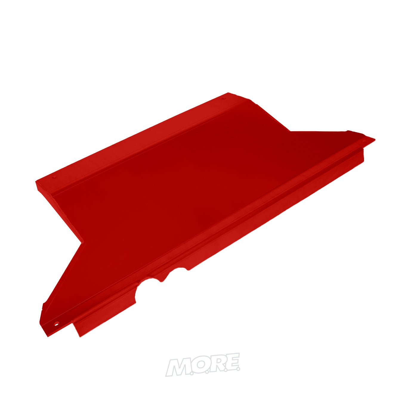 Red steel rear transfer case skid plate for Toyota Tacoma Gen 3, off-road vehicle accessory