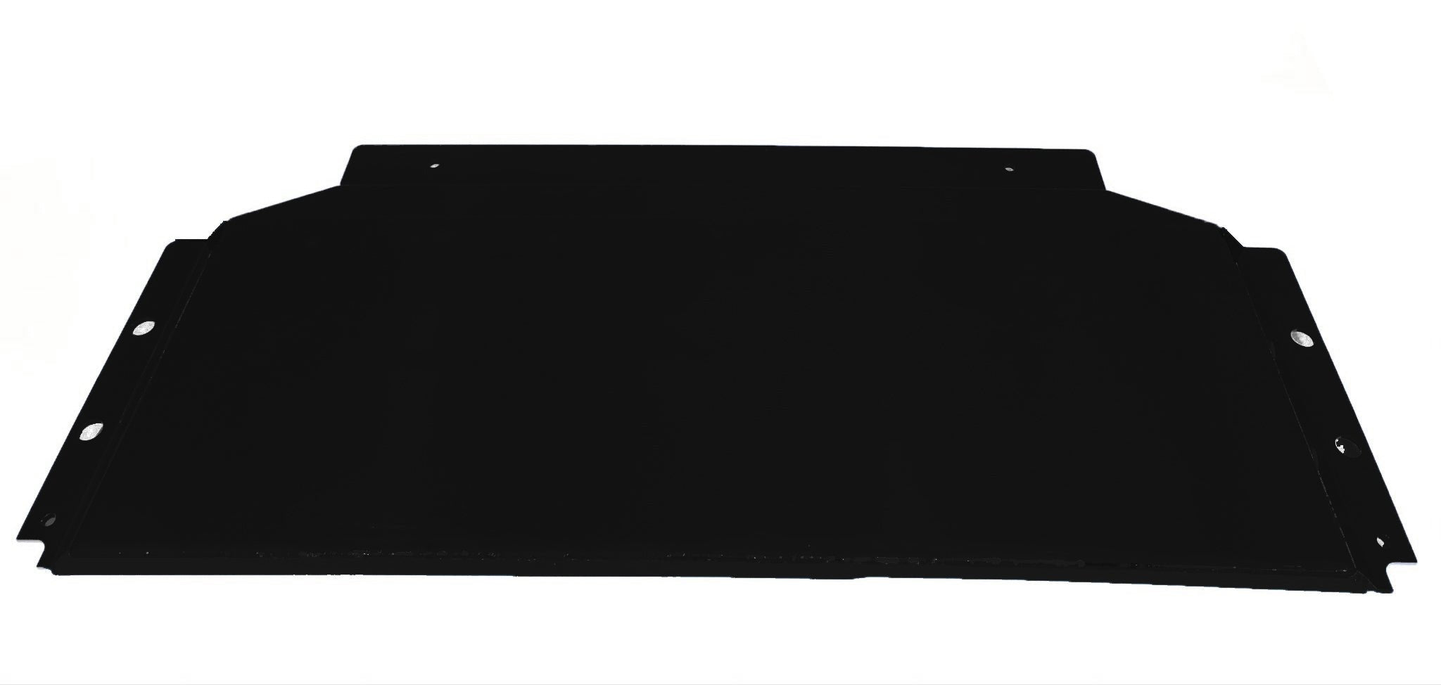 Steel rear transfer case skid plate for Toyota Tundra 2007-2021, black, flat with mounting holes
