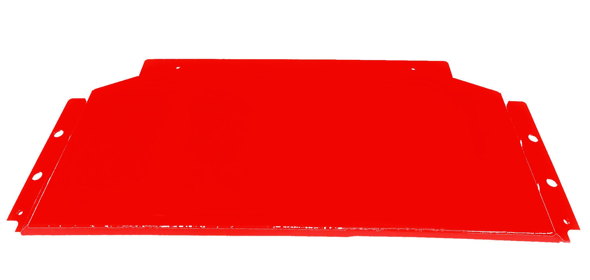 Red steel rear transfer case skid plate for Toyota Tundra Gen 2 2007-2021
