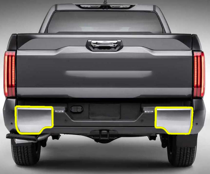 2022+ Toyota Tundra Rear Bumper Covers - BumperShellz - Color Match Armor Coated (Bed-Lined) *