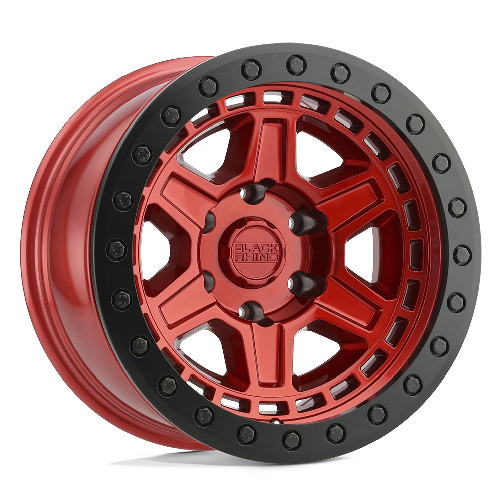 Black Rhino Reno wheel in Candy Red with Black Ring & Bolt, universal fit