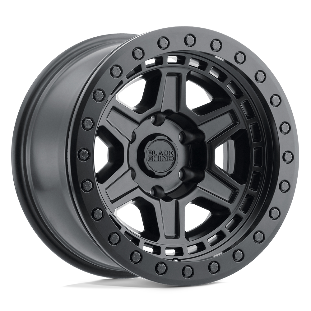 Black Rhino Reno wheel in Matte Black with Brass Bolts, universal fit