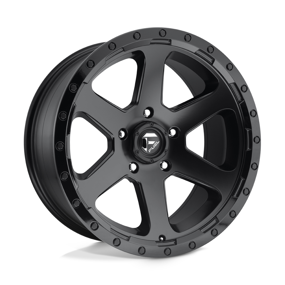 Fuel Ripper D589 Matte Black Gloss Black Lip wheel, universal fit