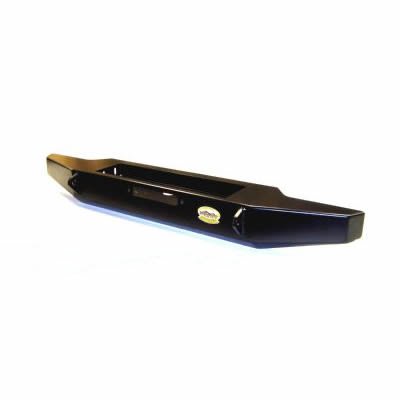 Black straight front bumper for Jeep CJ 1976-86, heavy-duty off-road accessory