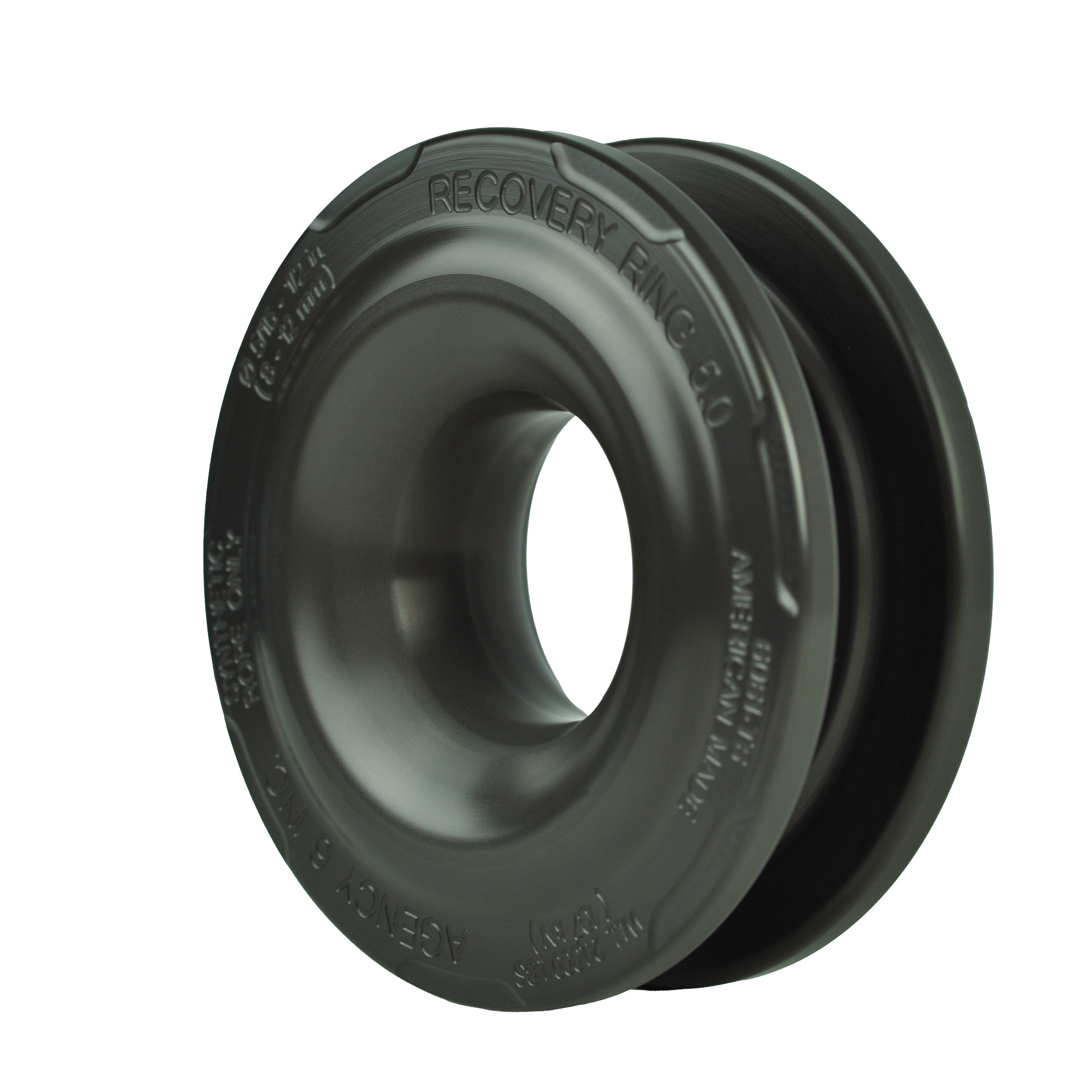Gray recovery ring 6.0 for off-road vehicle winch and overlanding recovery gear