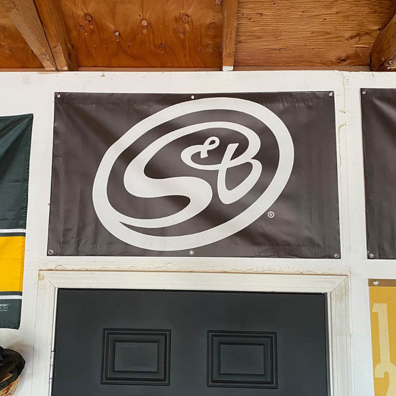 S&B Filters premium vinyl garage shop banner, universal