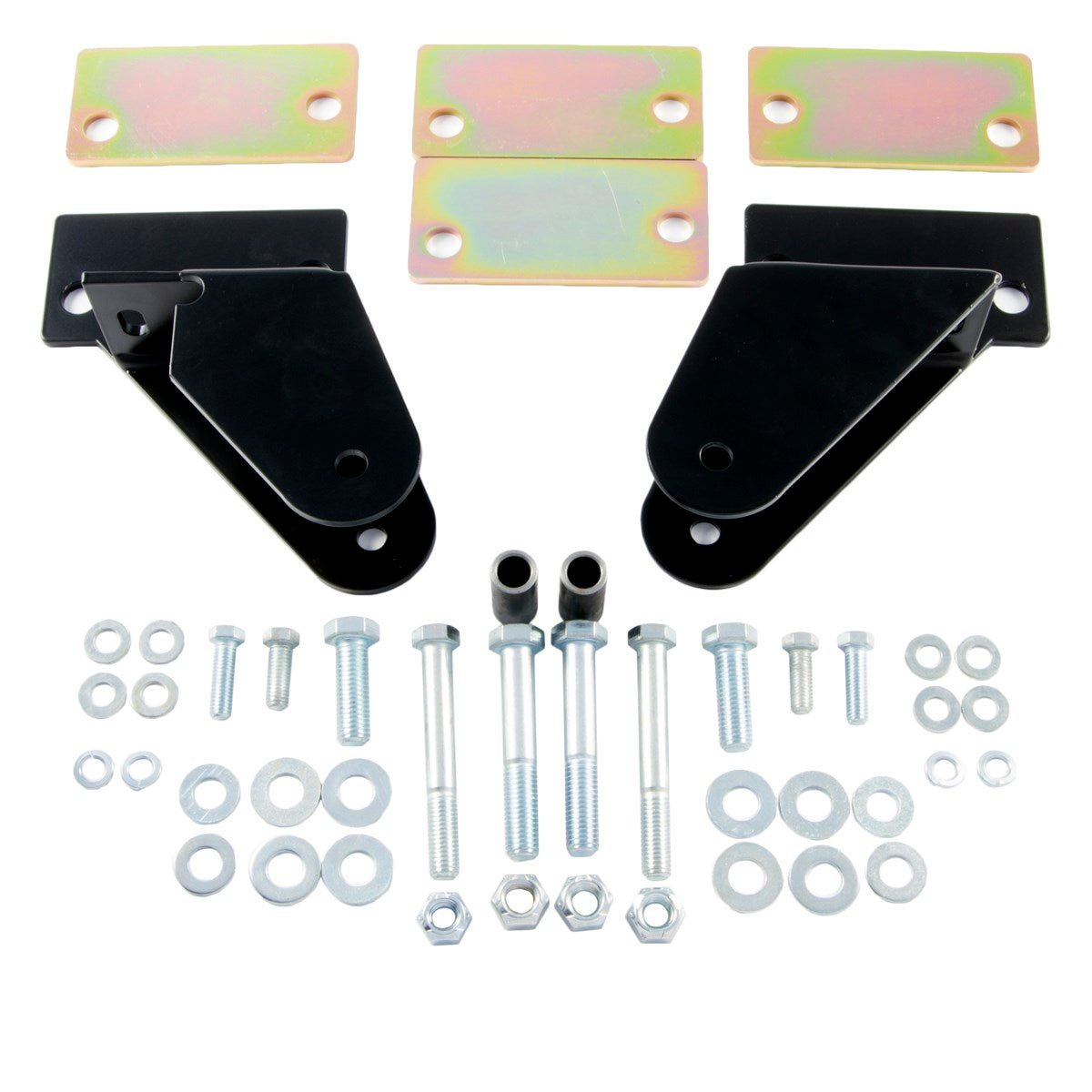 Shackle reversal brackets kit with hardware for Jeep CJ 1976-86, off-road suspension upgrade