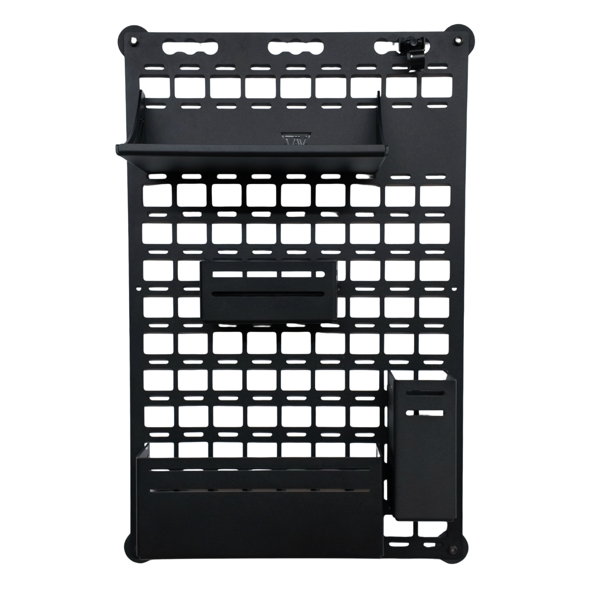 CAV Storyteller shower MOLLE kit accessories on the panel