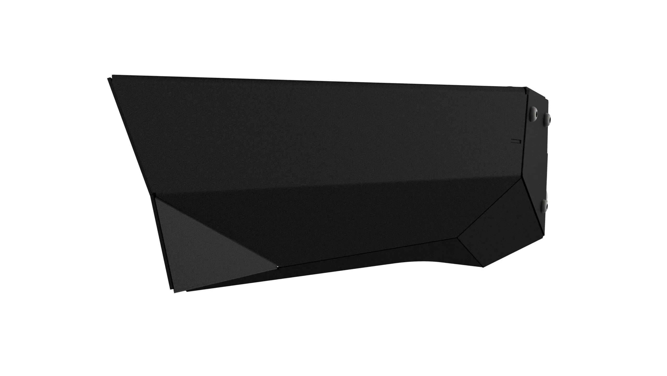Black steel off-road vehicle armor panel with angular design for Toyota or Jeep overlanding