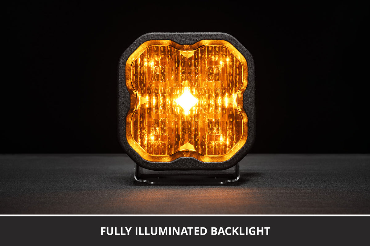Diode Dynamics SS3 Yellow Sport LED Pod (single) for trucks and SUVs – backlight