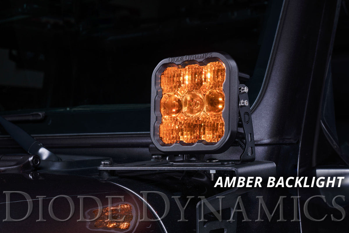 Diode Dynamics SS5 Yellow Pro LED Pod (Pair) for trucks and SUVs – with packaging