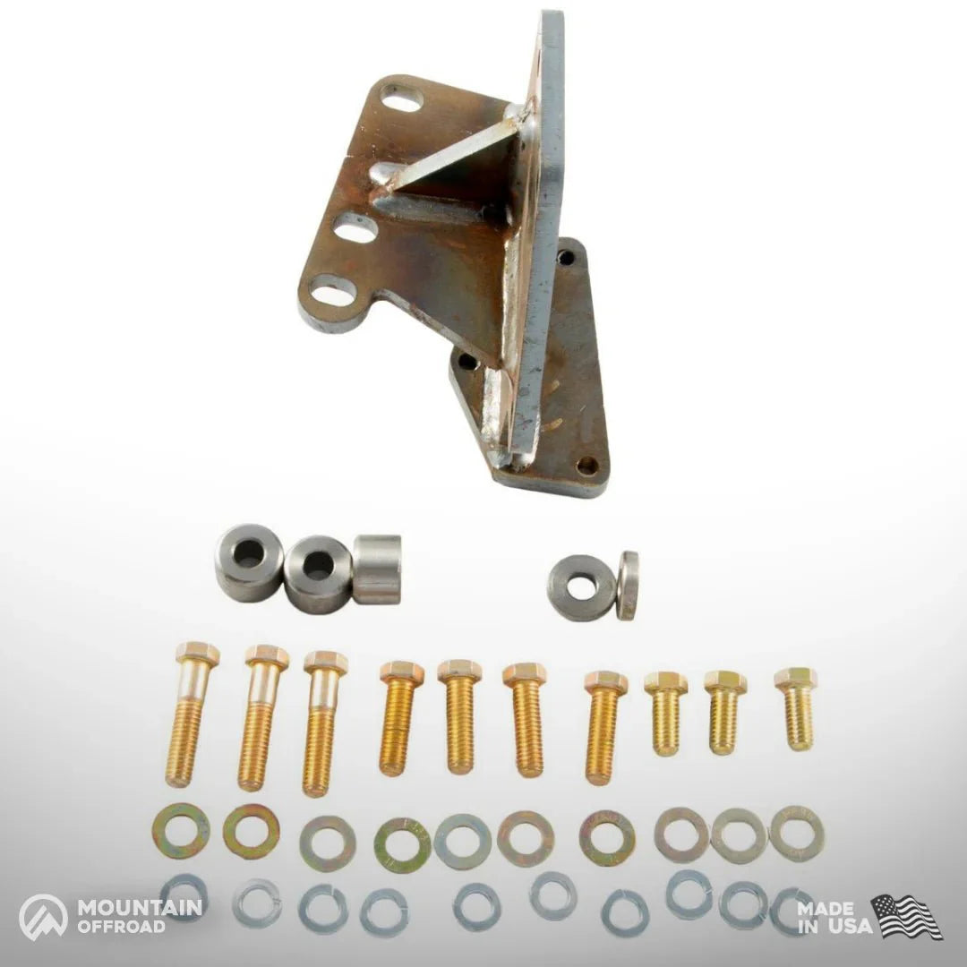 HD steering box mount with bolts and washers for Jeep CJ 1976-86, off-road vehicle accessory