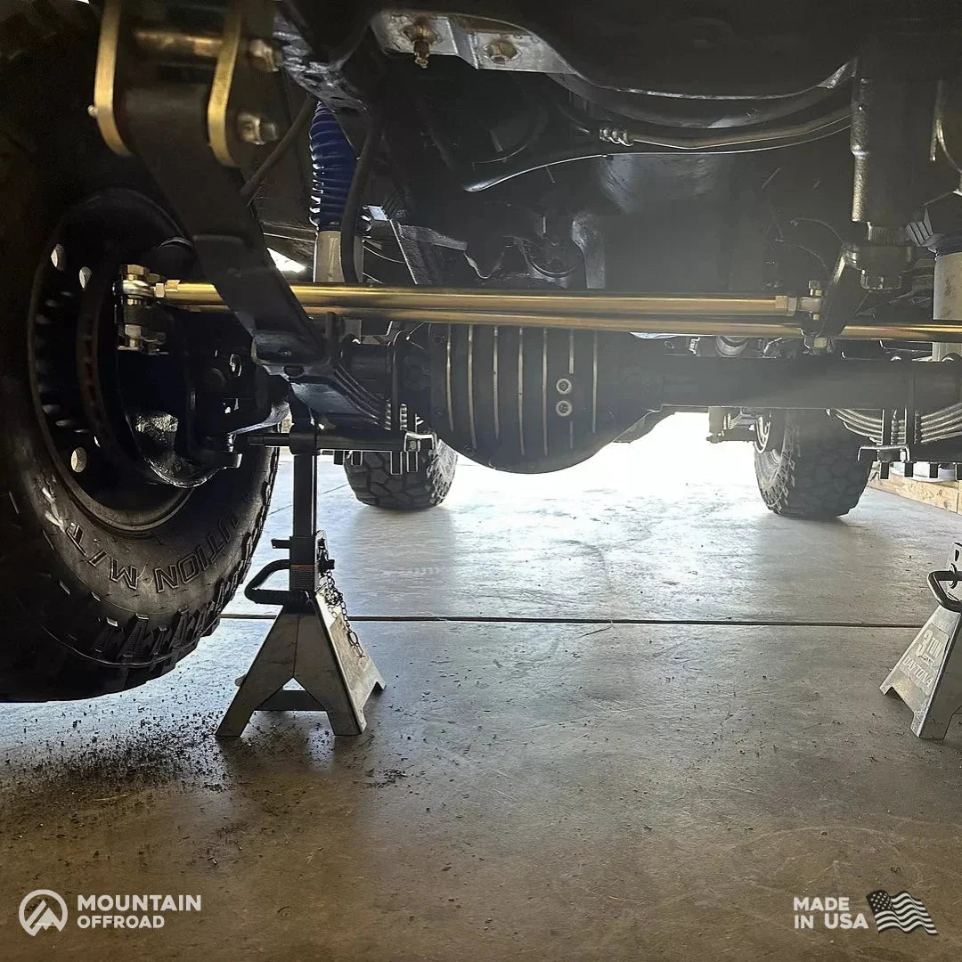 M.O.R.E. heavy duty tie rod and drag link kit for Jeep CJ 1972-1981 narrow track