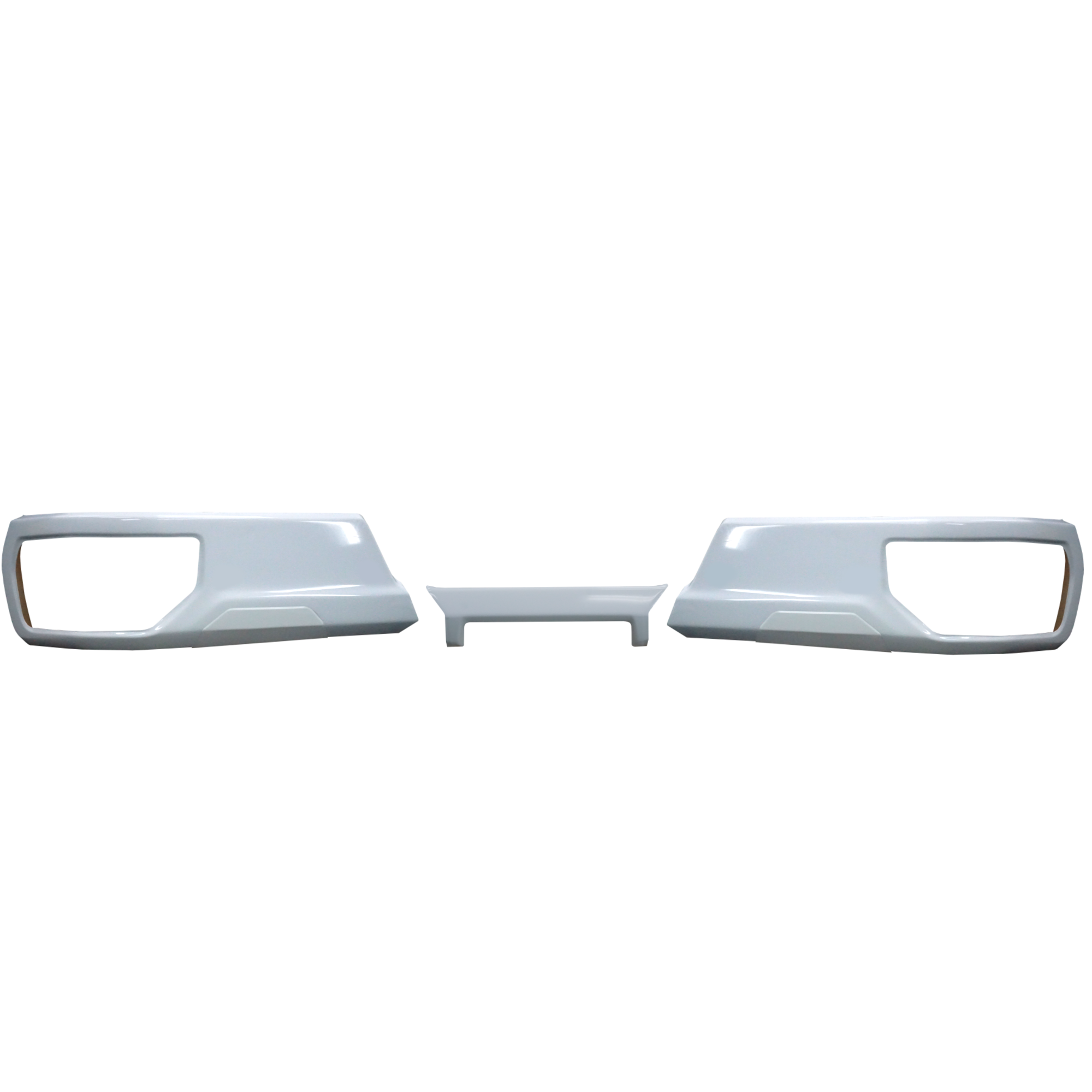 Summit White 2019-2024 Silverado/Sierra Rear Bumper Covers without parking Sensors and No exhaust Cut-Outs
