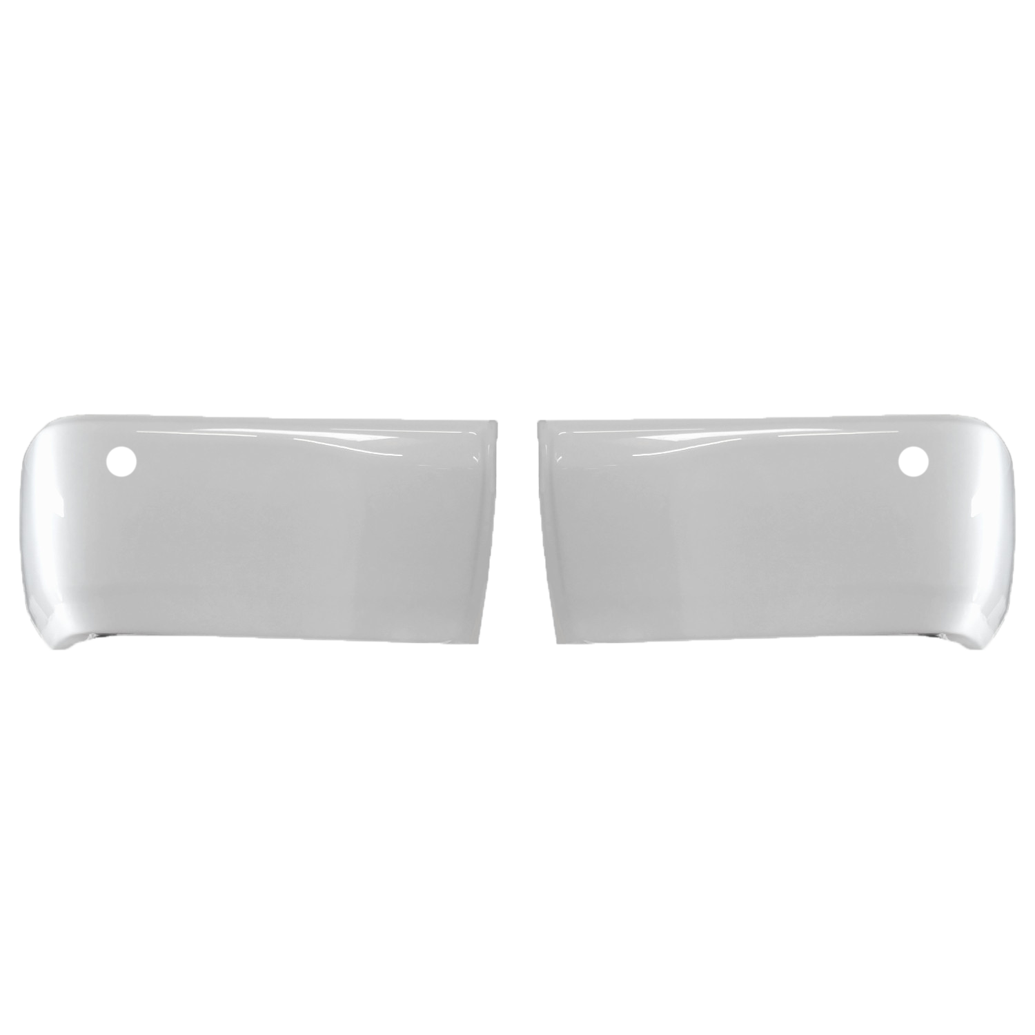 Super White II (Color Code: 040) BumperShellz Rear Bumper Overlays for 2014-2021 Toyota Tundra, With Sensor Holes