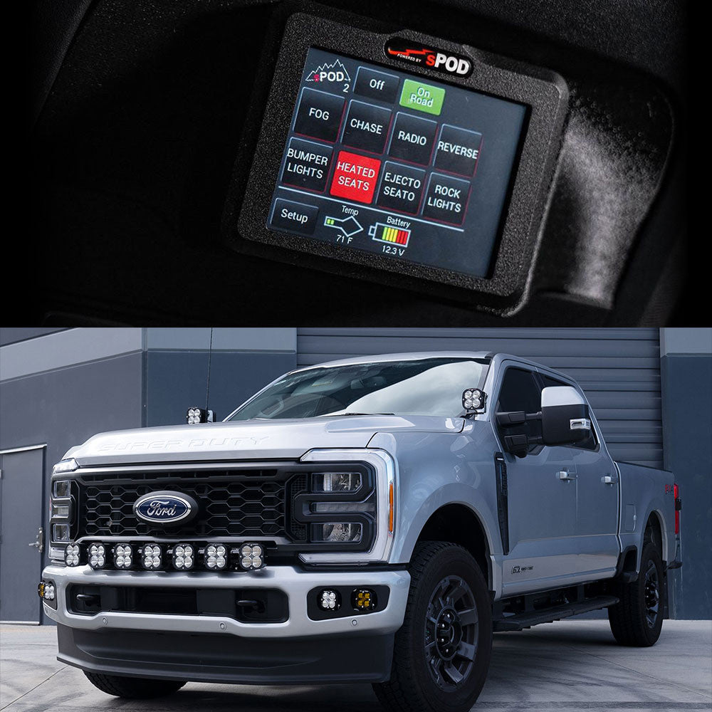 Baja Designs sPOD Touchscreen BantamX kit for 2023-2026 Ford F-250 and F-350 Super Duty