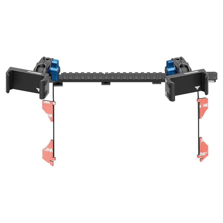 Toyota Tacoma dual phone mount dash bracket with blue adjustment knobs