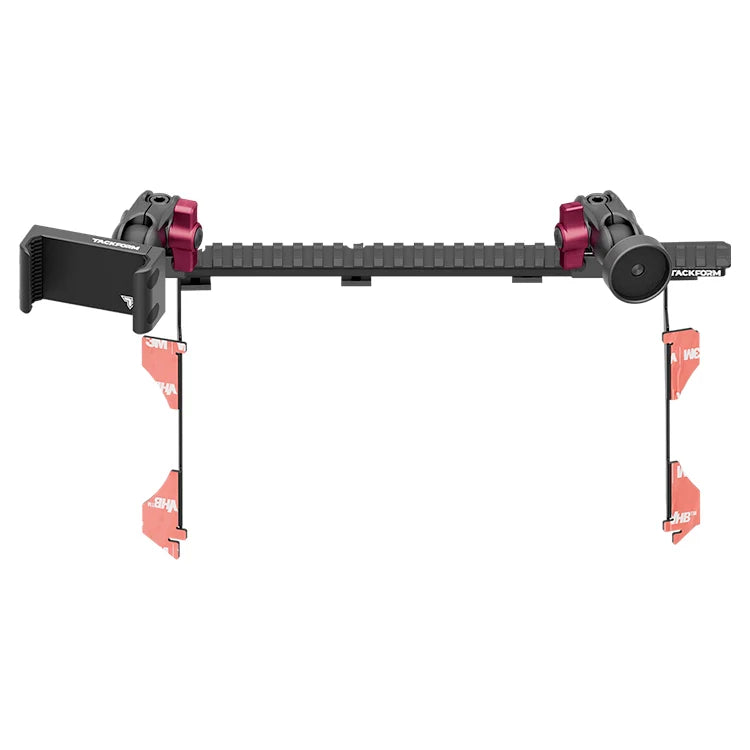 Tacoma phone mount dash bracket with pink accents for overlanding and expedition vehicles