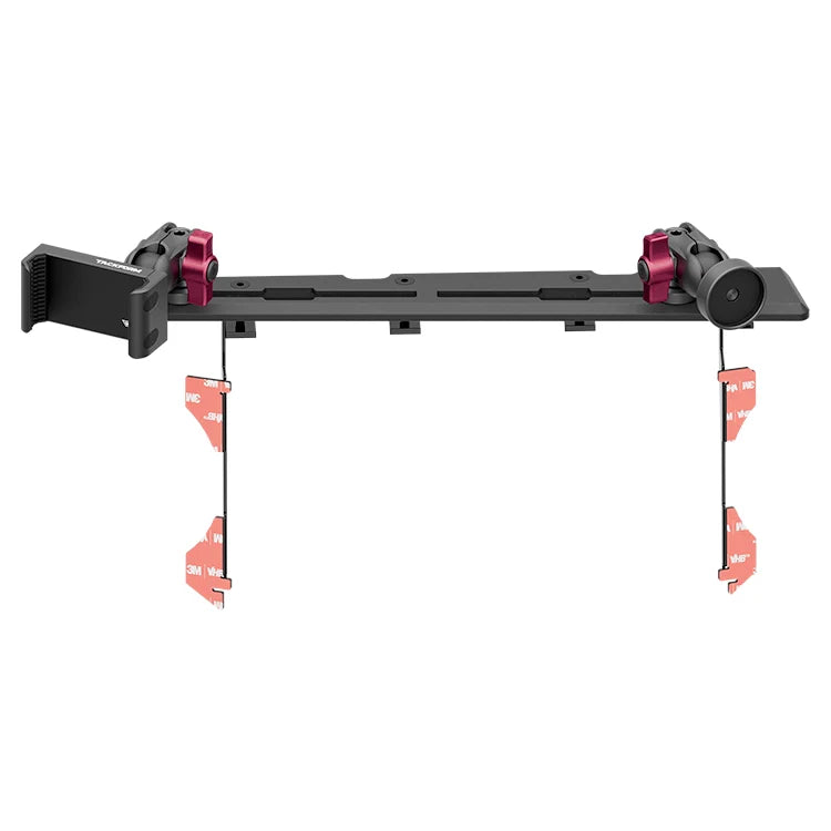 Toyota Tacoma phone and radio dash mount bracket with pink knobs, adhesive strips