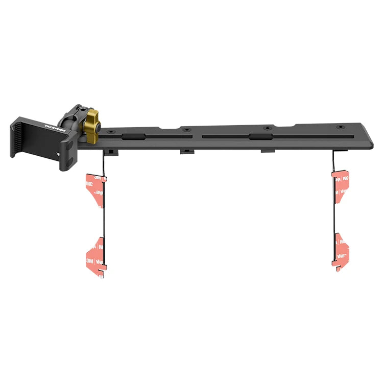 Toyota Tacoma phone mount dash bracket with adhesive pads and yellow knob