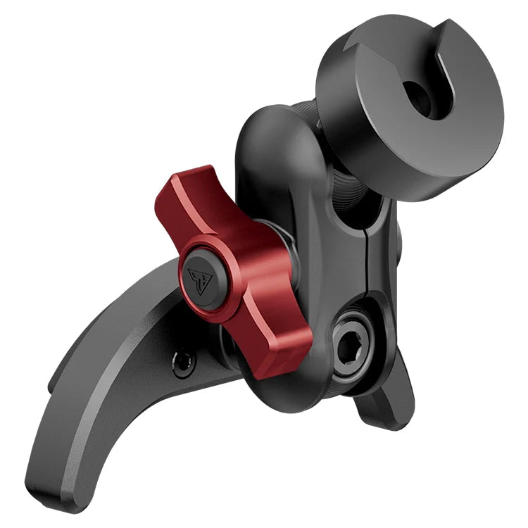 Red and black CB mic holder vent mount for Toyota Tacoma and Tundra vehicles