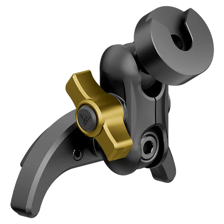 Black and gold CB mic holder vent mount for Toyota Tacoma or Tundra vehicle interior