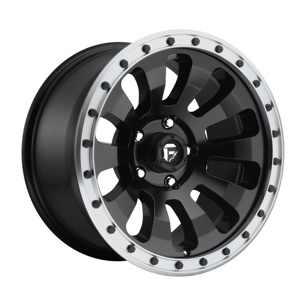 Fuel Tactic D630 Matte Black Machined Ring wheel, multiple bolt patterns