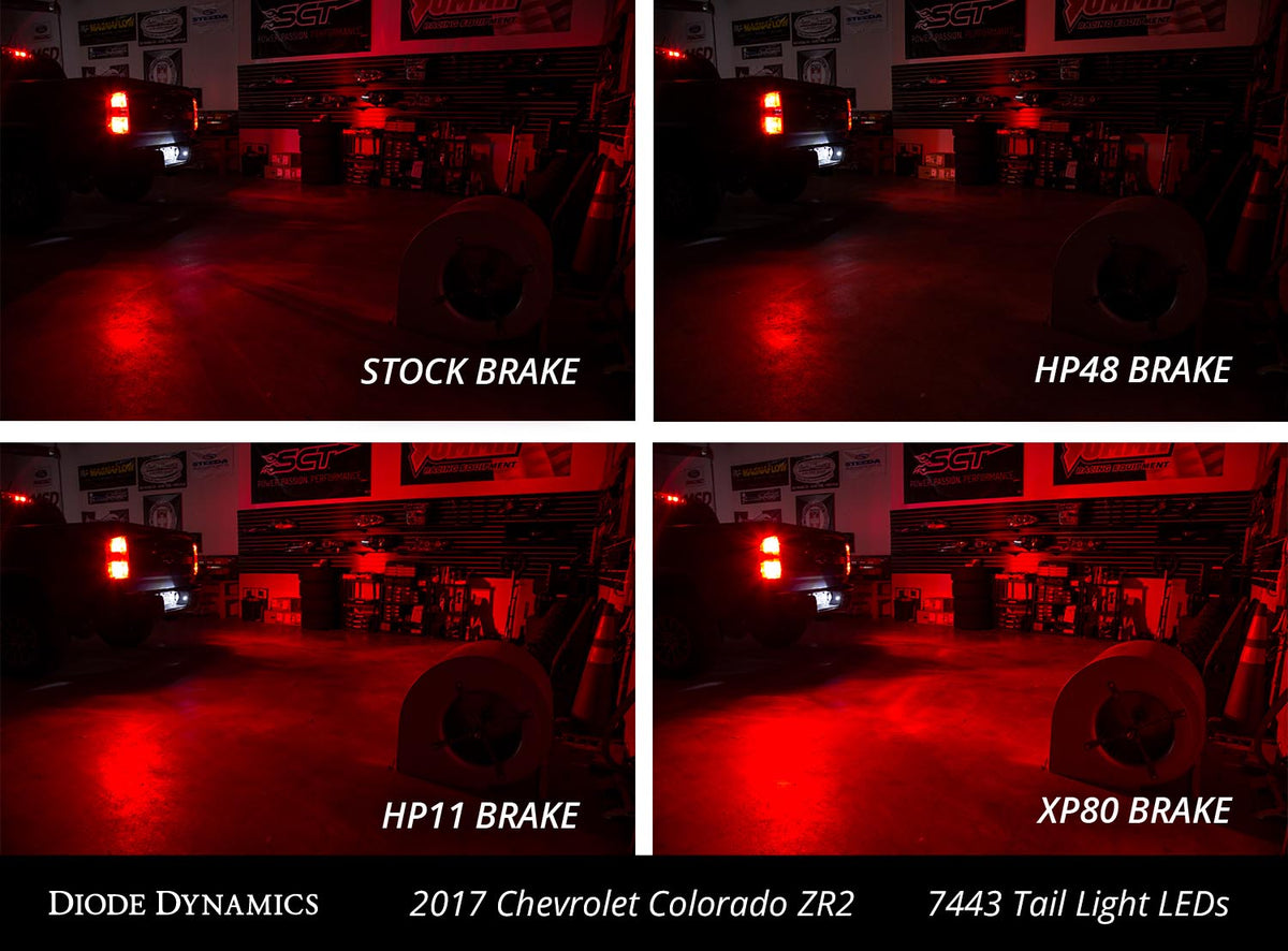 Diode Dynamics turn/tail light LEDs for Chevrolet Colorado and Silverado – stock vs LED