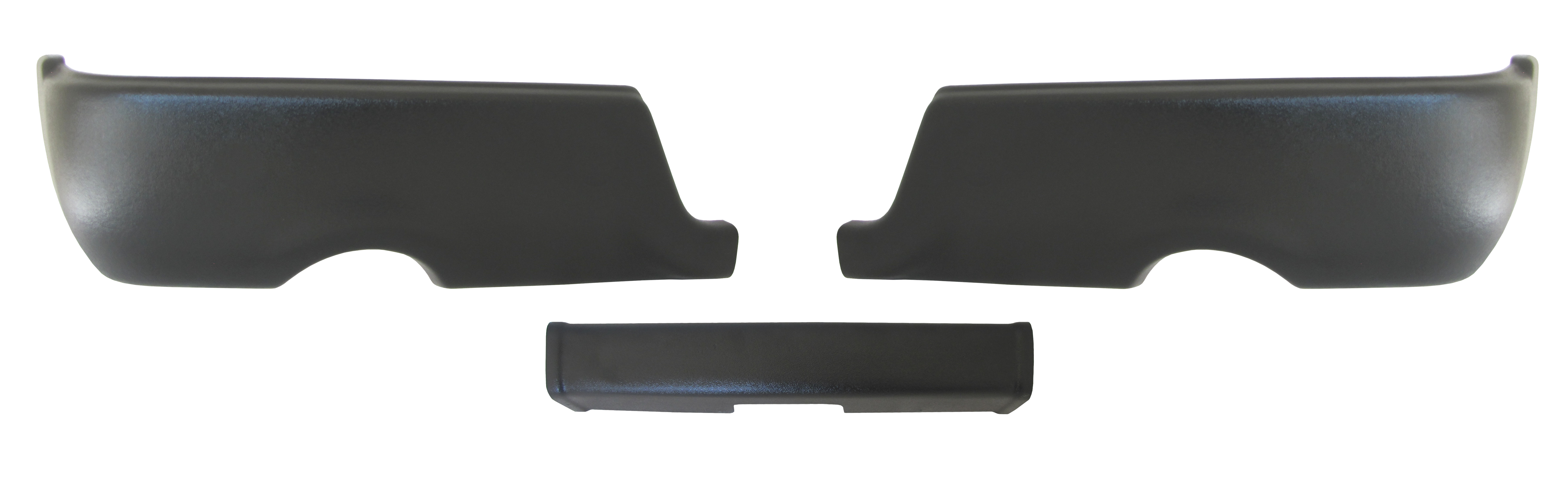 textured tpo 2009-2018 Ram - Rear BUMPERSHELLZ™ - Chrome Delete Truck Bumper Caps with dual exhaust