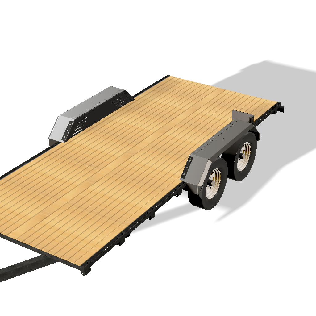 Heavy Duty Weld on DIY Drive Over Trailer Fender Kit Bare Steel - Pair