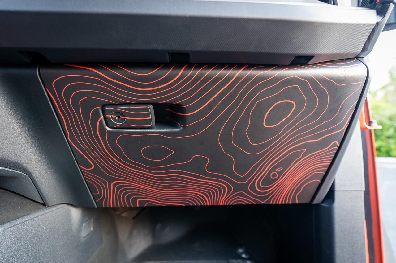 Topo Glovebox Overlay Kit (Printed Series) - 2021+ Bronco