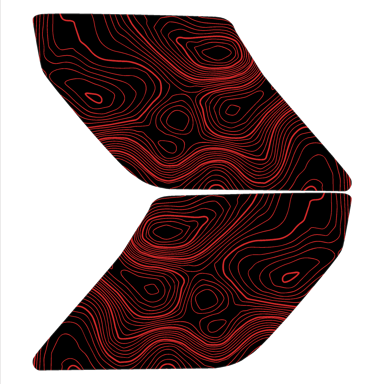 Topo Interior Sun Visor Overlays (Printed Series) - 2021+ Bronco (with Homelink)